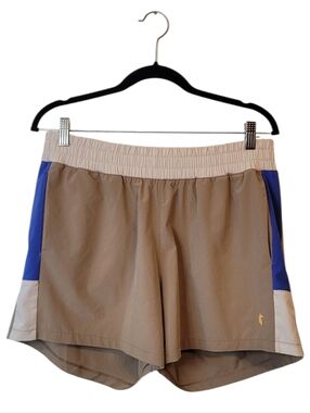 Cotopaxi Women's Khaki Active Shorts with Blue Accent Size L